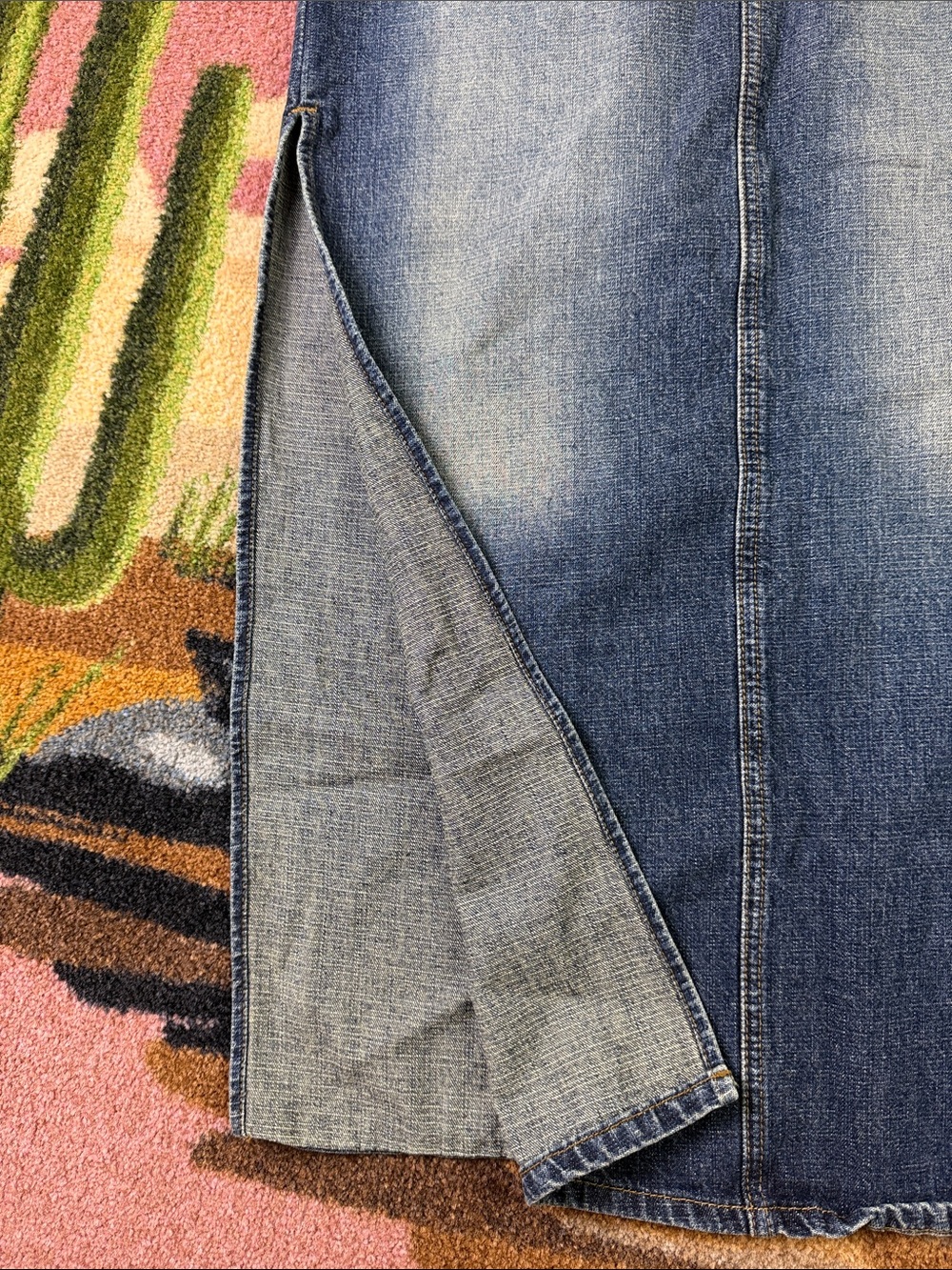 Vintage Y2K denim Maxi Skirt - Picture 4 of 6